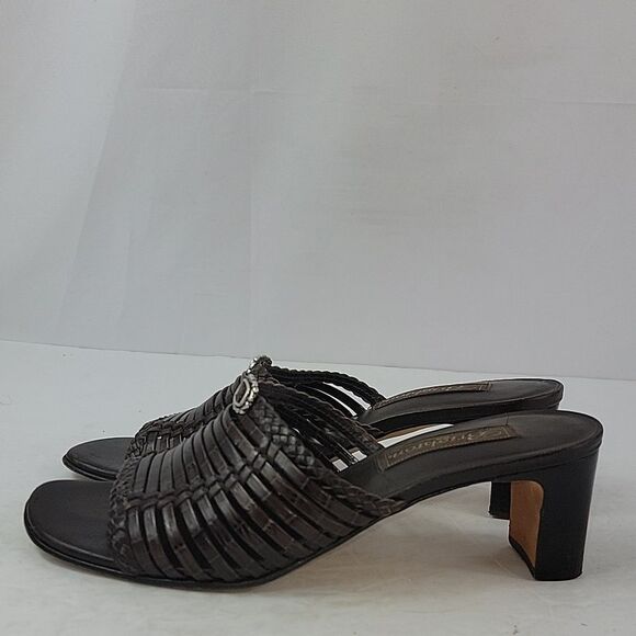 Brighton Freddi Brown Leather Strappy Heeled Women's Mule - Picture 6 of 15